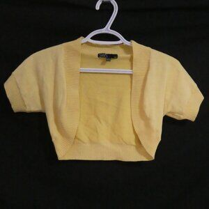 SWS | medium | Charming Yellow Cropped Shrug
